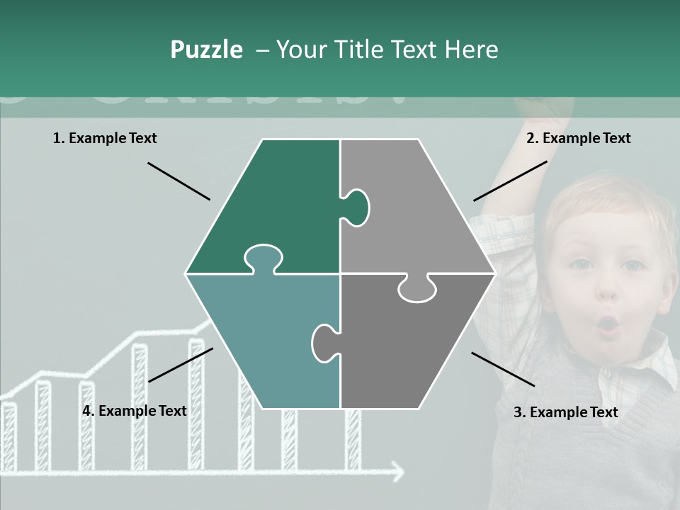 Small Schoolboy Green PowerPoint Template