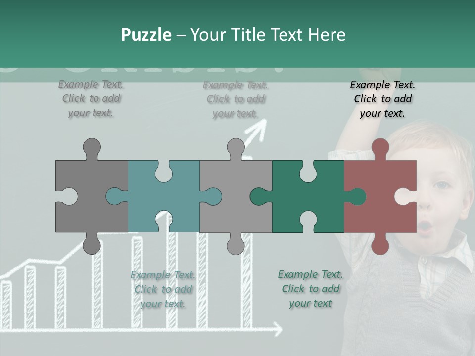 Small Schoolboy Green PowerPoint Template