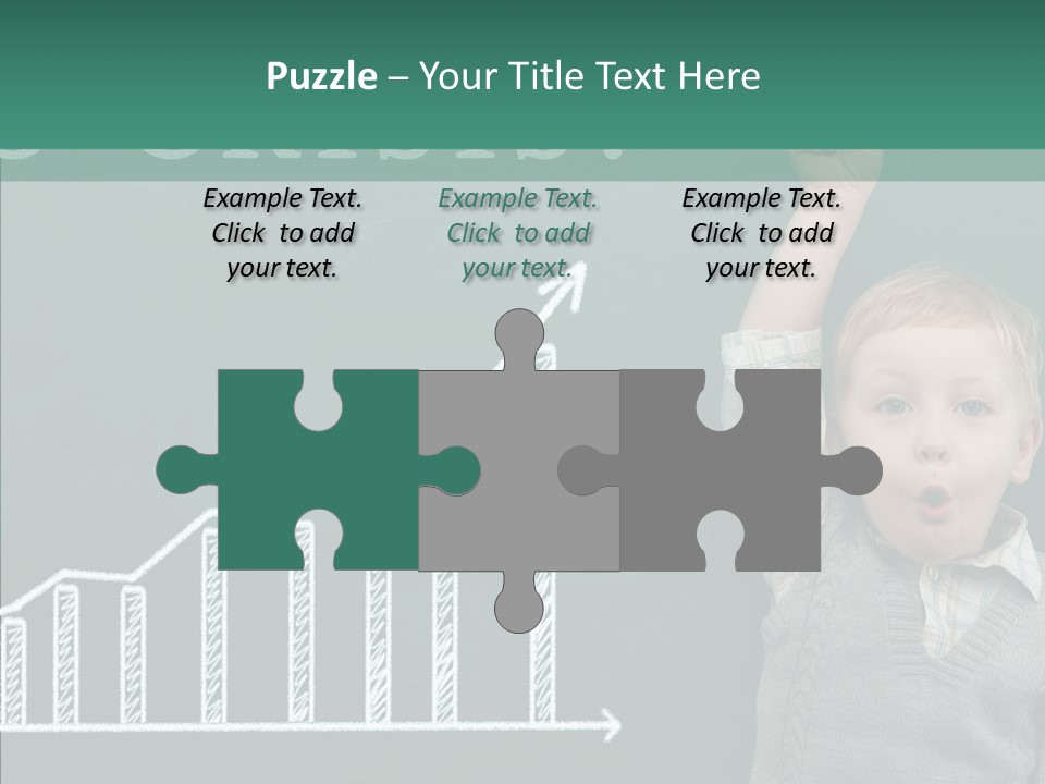 Small Schoolboy Green PowerPoint Template