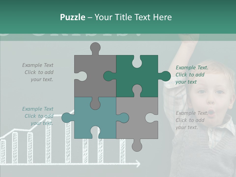 Small Schoolboy Green PowerPoint Template