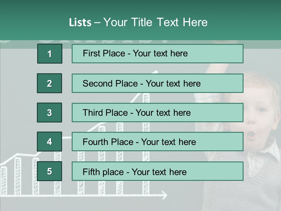 Small Schoolboy Green PowerPoint Template