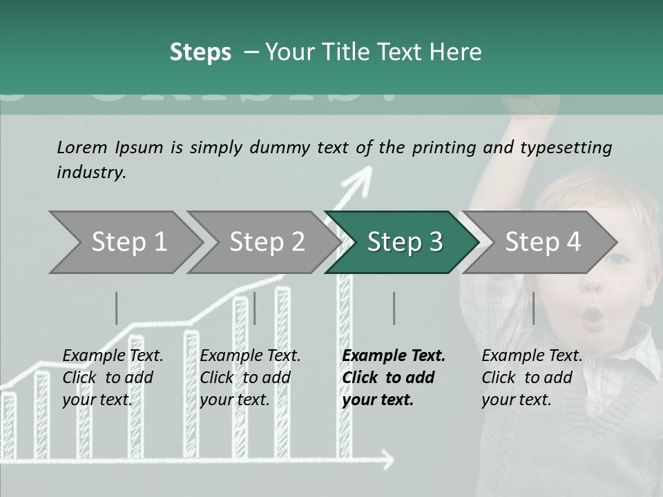 Small Schoolboy Green PowerPoint Template
