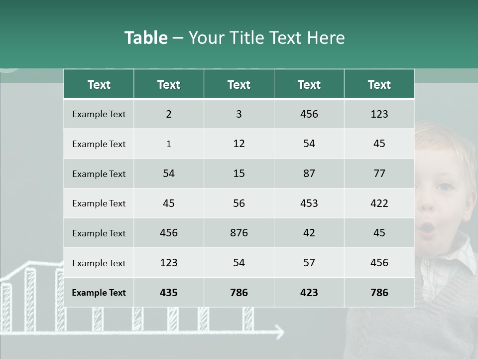 Small Schoolboy Green PowerPoint Template