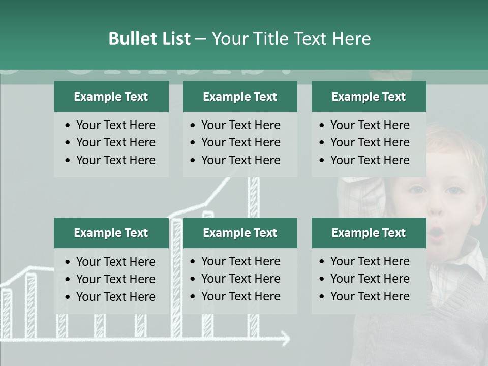 Small Schoolboy Green PowerPoint Template