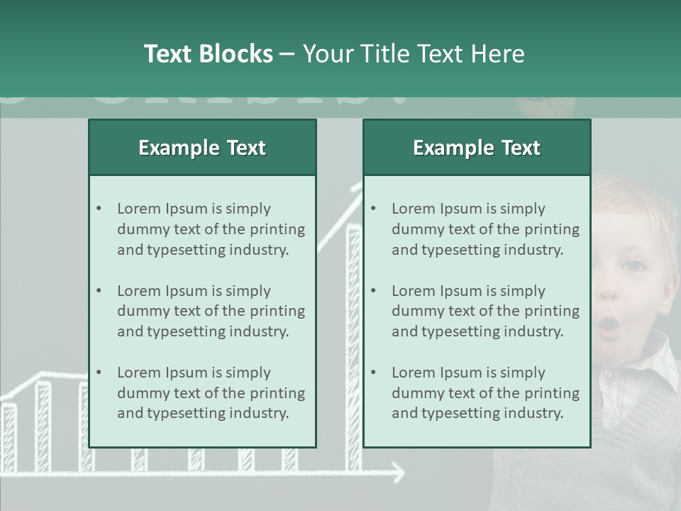 Small Schoolboy Green PowerPoint Template