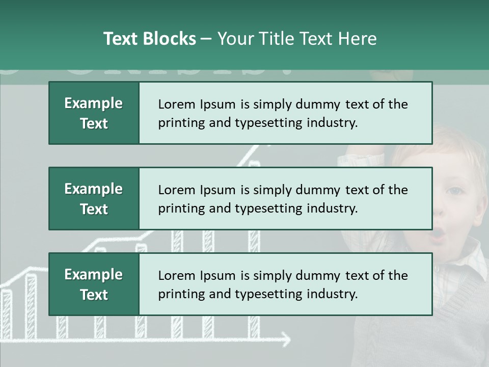 Small Schoolboy Green PowerPoint Template