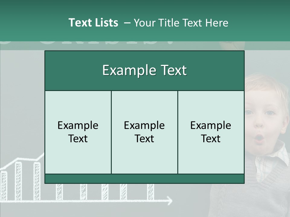 Small Schoolboy Green PowerPoint Template