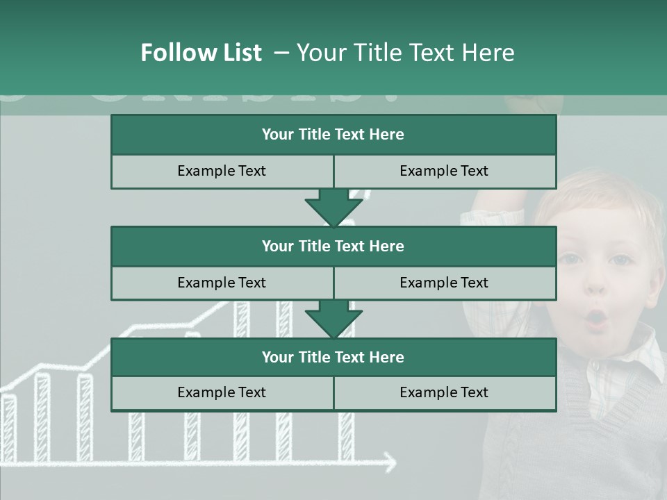 Small Schoolboy Green PowerPoint Template