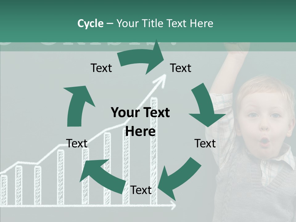 Small Schoolboy Green PowerPoint Template