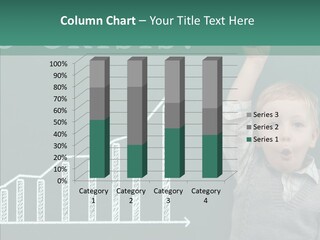 Small Schoolboy Green PowerPoint Template