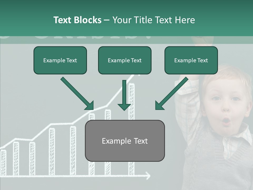 Small Schoolboy Green PowerPoint Template