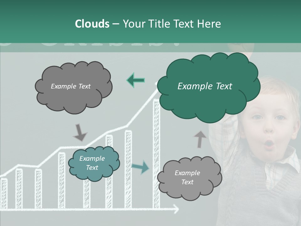 Small Schoolboy Green PowerPoint Template