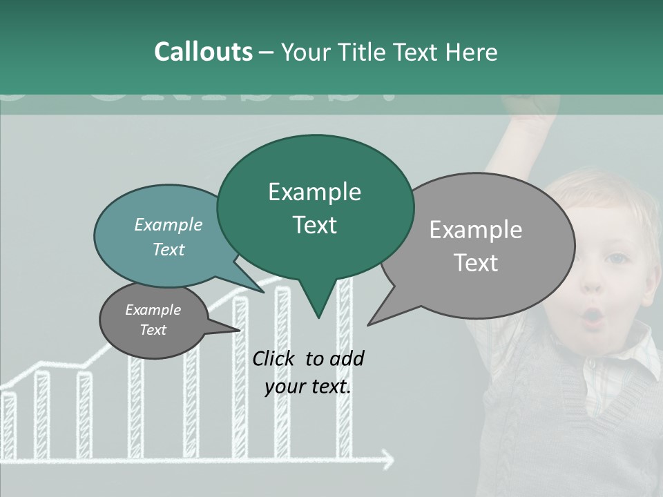 Small Schoolboy Green PowerPoint Template