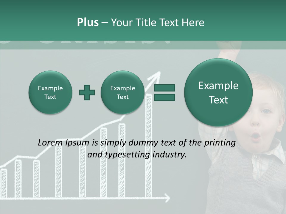 Small Schoolboy Green PowerPoint Template