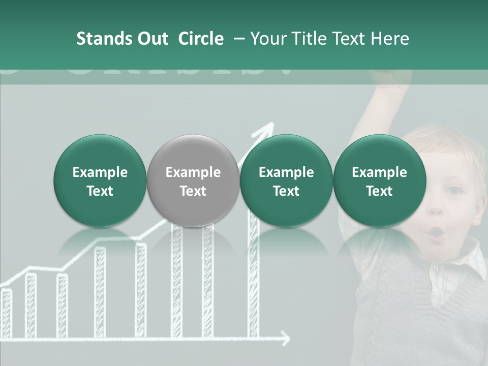 Small Schoolboy Green PowerPoint Template