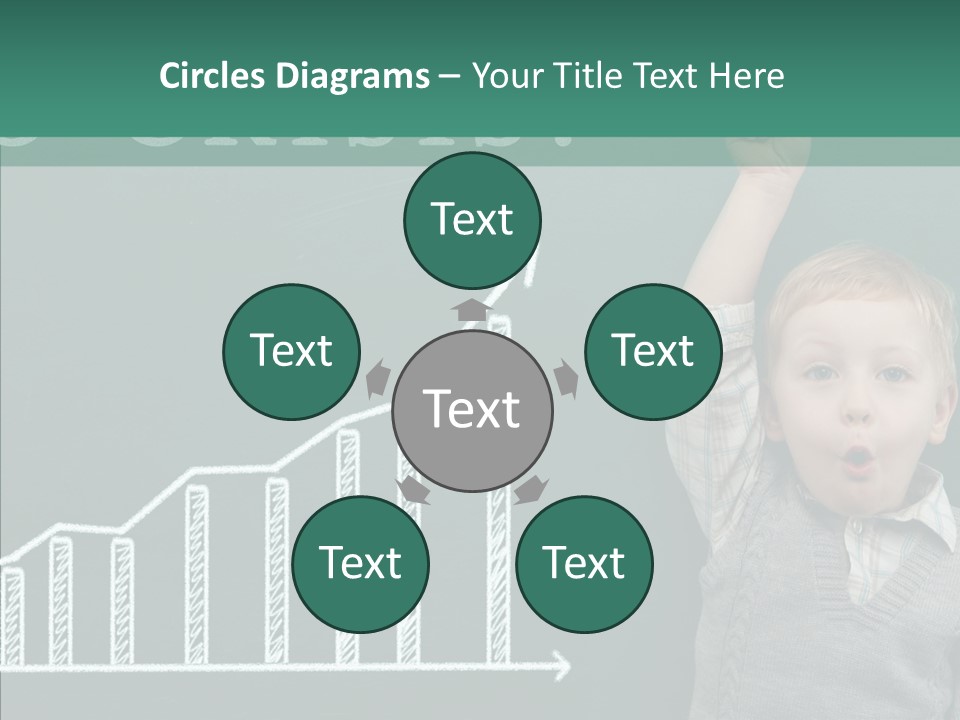 Small Schoolboy Green PowerPoint Template