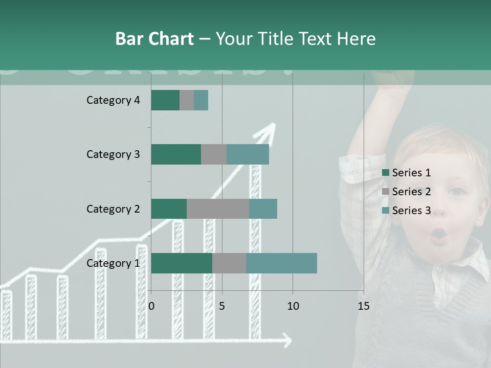 Small Schoolboy Green PowerPoint Template