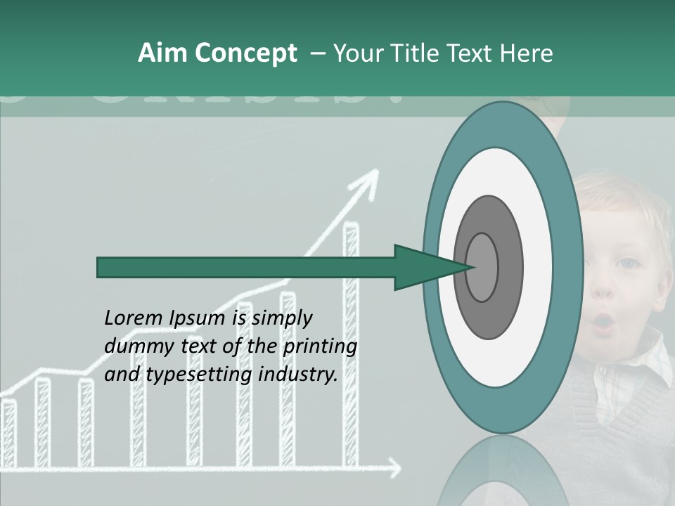 Small Schoolboy Green PowerPoint Template