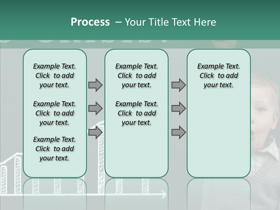 Small Schoolboy Green PowerPoint Template