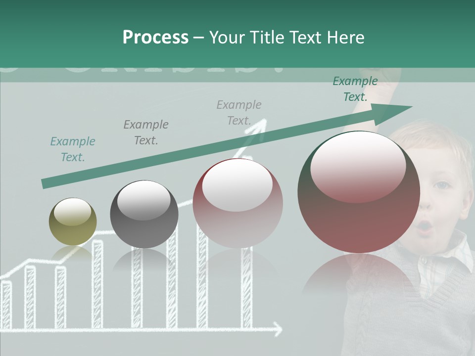 Small Schoolboy Green PowerPoint Template
