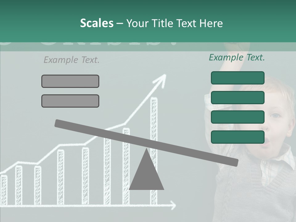 Small Schoolboy Green PowerPoint Template