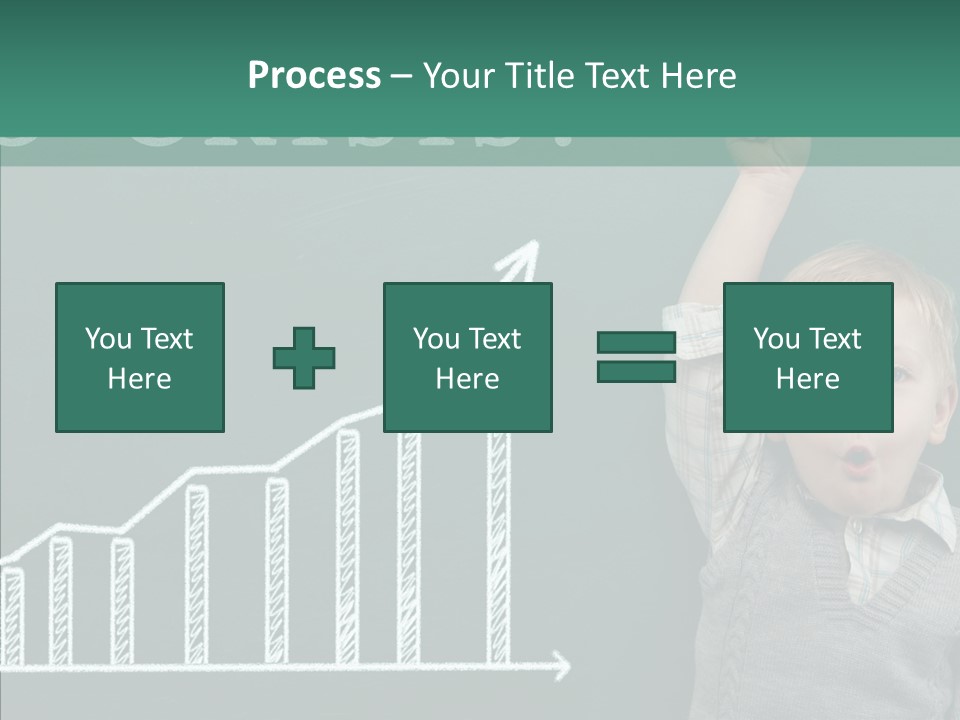 Small Schoolboy Green PowerPoint Template