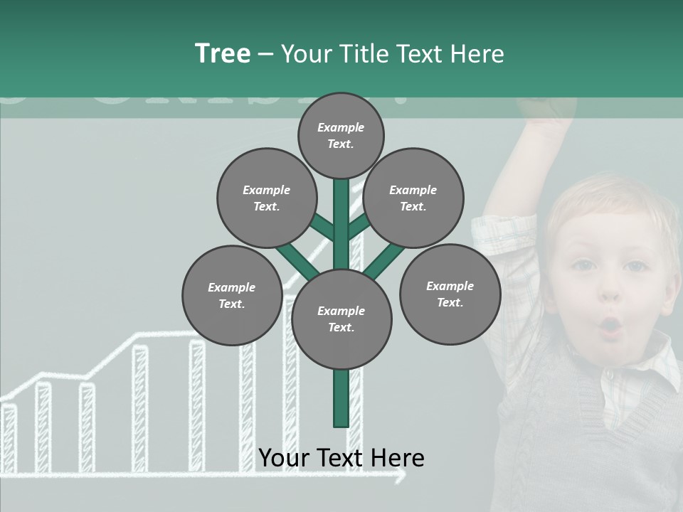 Small Schoolboy Green PowerPoint Template