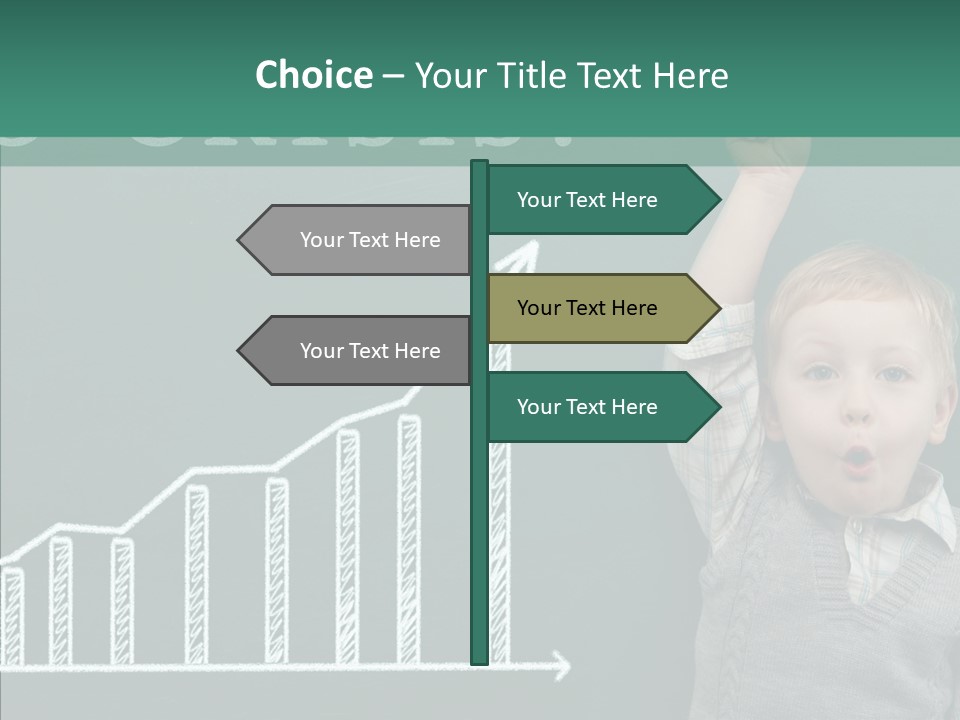 Small Schoolboy Green PowerPoint Template