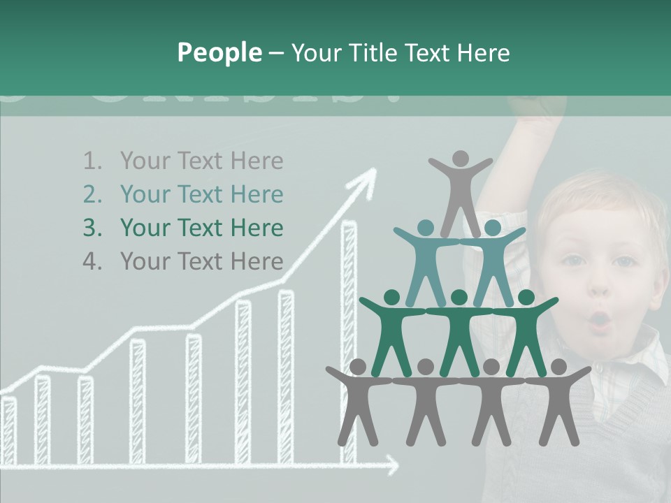 Small Schoolboy Green PowerPoint Template