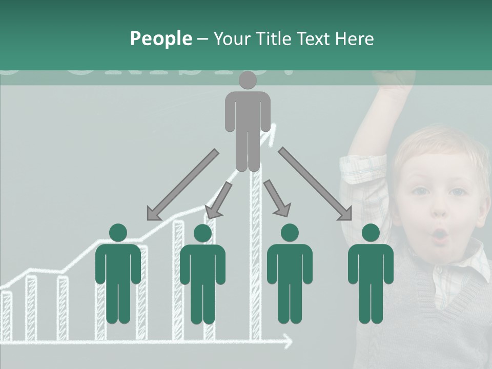 Small Schoolboy Green PowerPoint Template