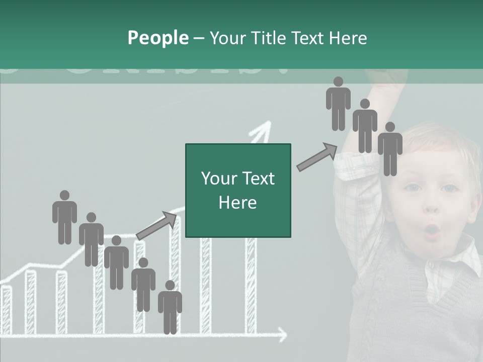 Small Schoolboy Green PowerPoint Template