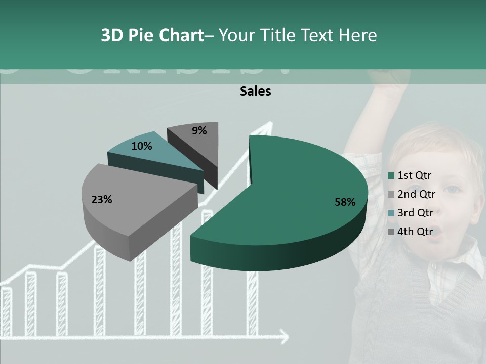 Small Schoolboy Green PowerPoint Template