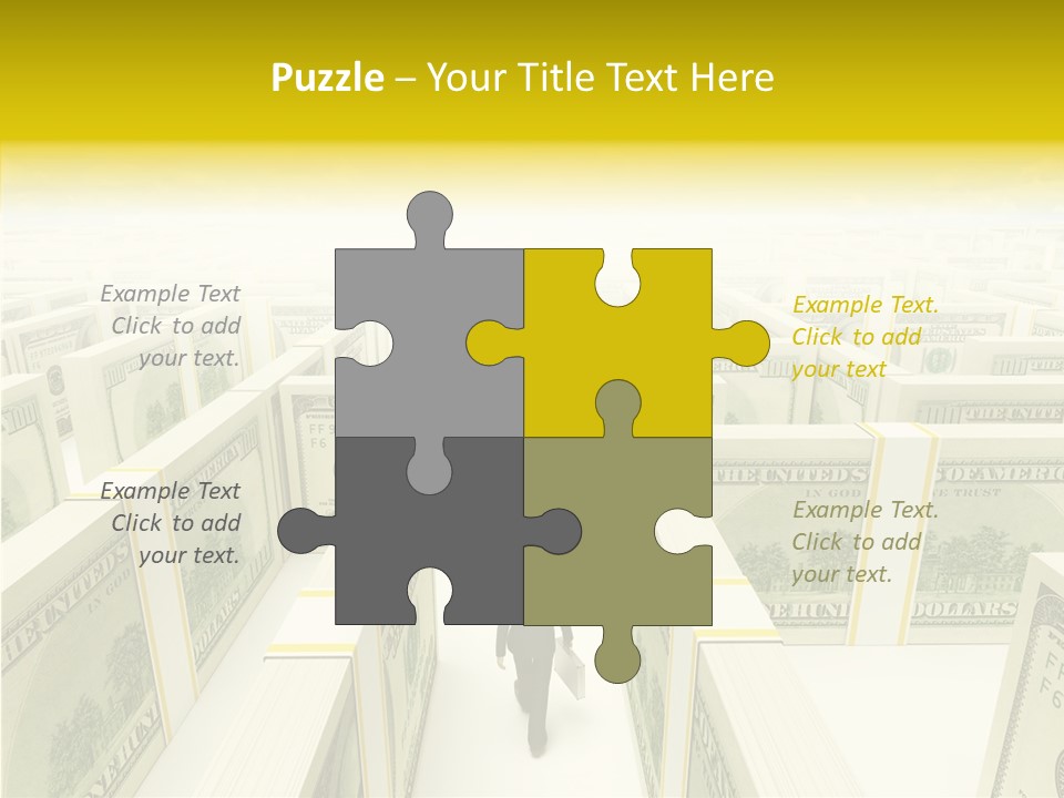 Relief Puzzle Maze PowerPoint Template