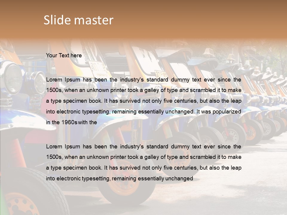 Asia Car Wheel PowerPoint Template