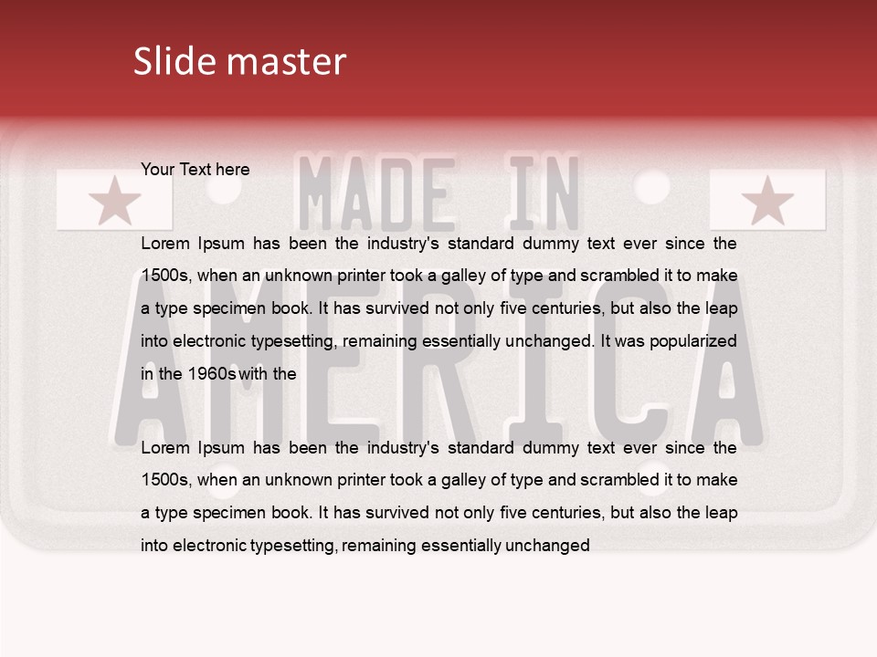 Vehicle White Created PowerPoint Template