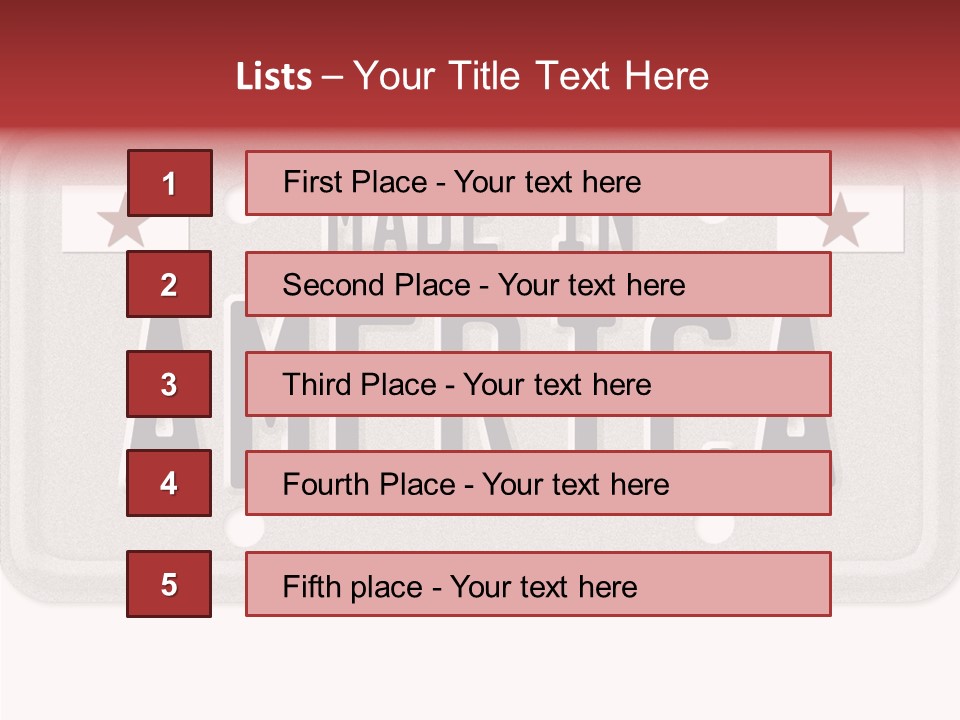 Vehicle White Created PowerPoint Template