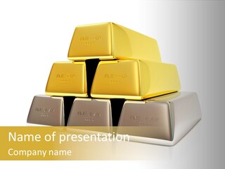 Finance Isolated Golden PowerPoint Template