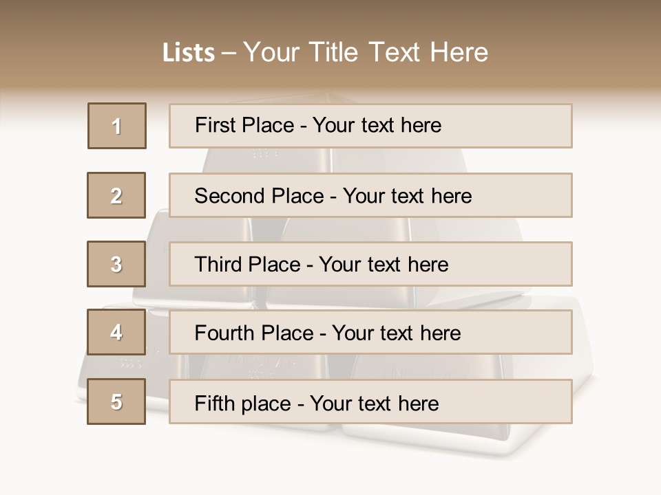 Money Riches Bullion PowerPoint Template