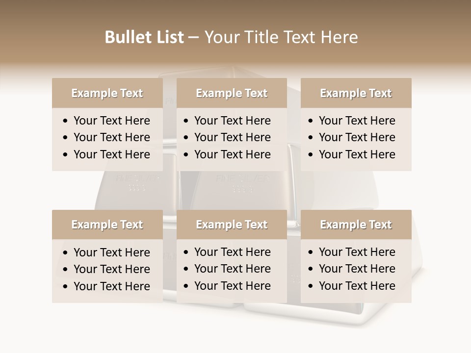 Money Riches Bullion PowerPoint Template