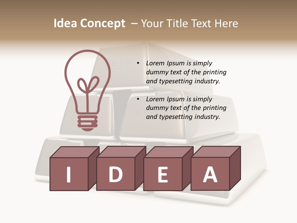 Money Riches Bullion PowerPoint Template