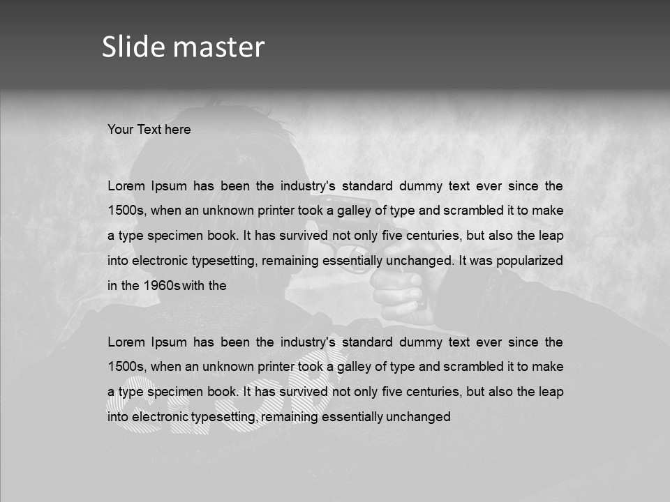 Sad Unhappy Revolver PowerPoint Template