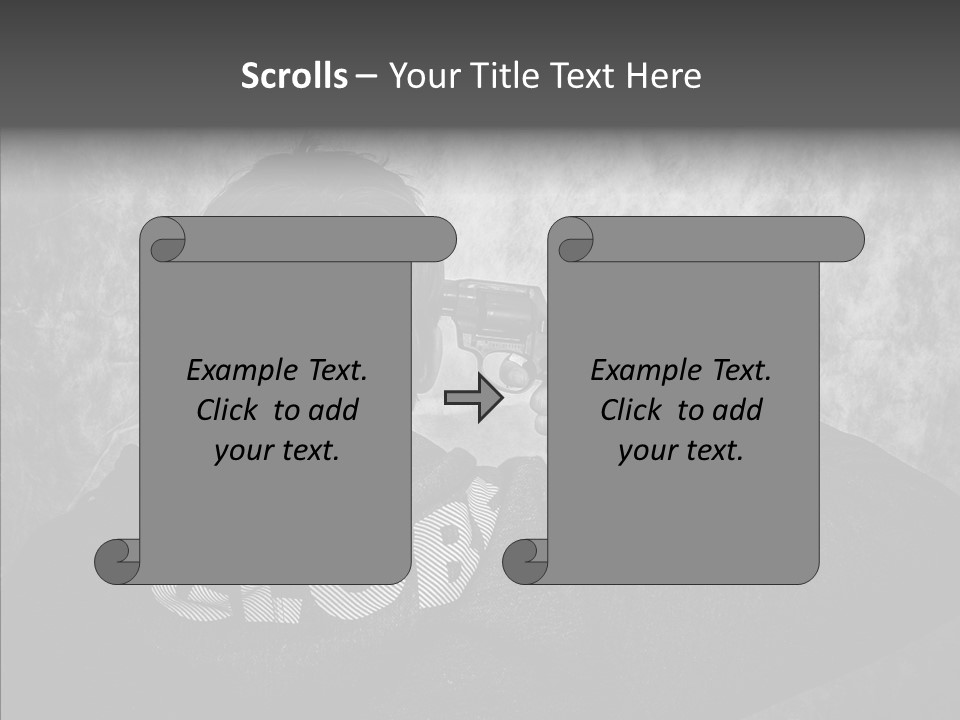 Sad Unhappy Revolver PowerPoint Template