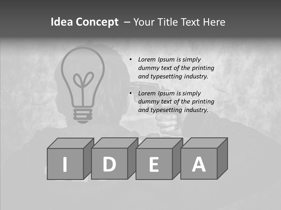 Sad Unhappy Revolver PowerPoint Template