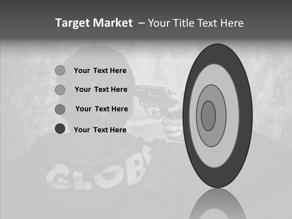 Sad Unhappy Revolver PowerPoint Template