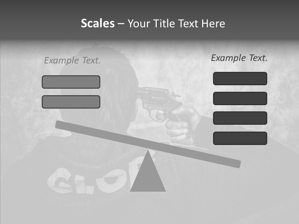 Sad Unhappy Revolver PowerPoint Template