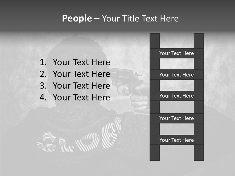 Sad Unhappy Revolver PowerPoint Template