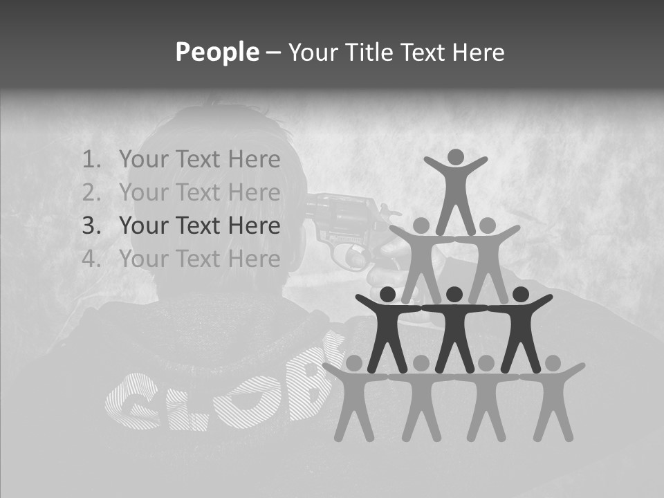 Sad Unhappy Revolver PowerPoint Template