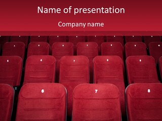 Front View Seat Indoor PowerPoint Template