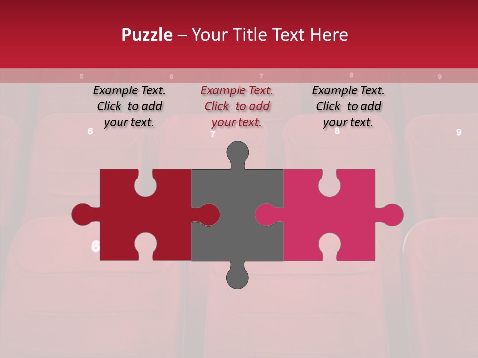 Front View Seat Indoor PowerPoint Template