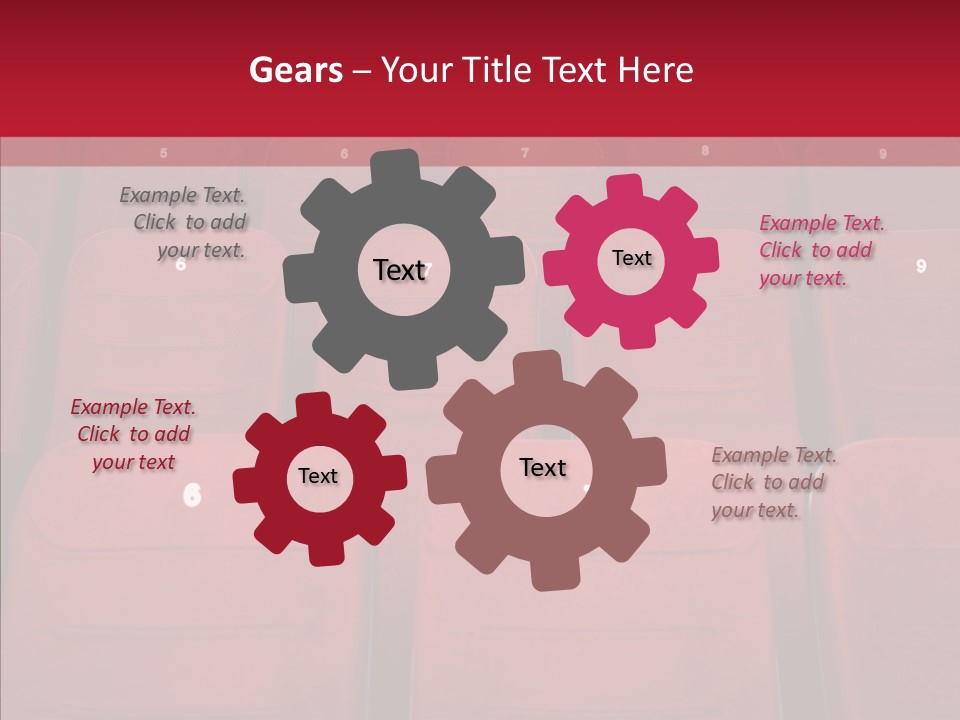Front View Seat Indoor PowerPoint Template